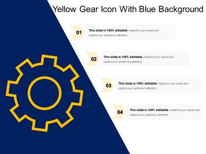 Yellow gear icon with blue background