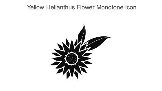 Yellow Helianthus Flower Monotone Icon In Powerpoint Pptx Png And Editable Eps Format