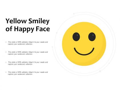 Yellow smiley of happy face