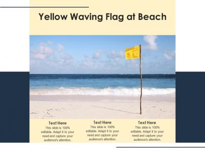 Yellow waving flag at beach