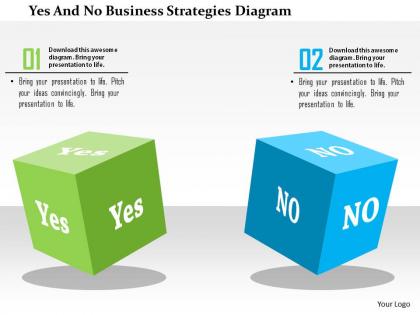 Yes and no business strategies diagram flat powerpoint design