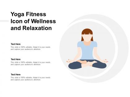 Yoga fitness icon of wellness and relaxation