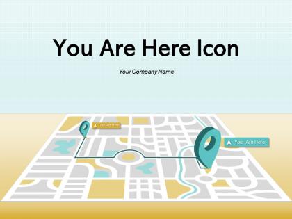 You Are Here Icon Arrows Demonstrated Individual Illustrated Represented Through Location