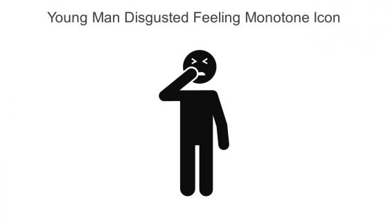 Young Man Disgusted Feeling Monotone Icon In Powerpoint Pptx Png And Editable Eps Format