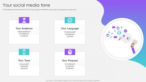 Your Social Media Tone Social Media Pitch Deck Startup Ppt Templates