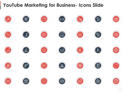 Youtube marketing for business icons slide ppt icons