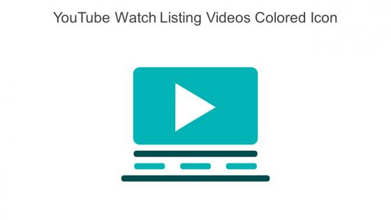 YouTube Watch Listing Videos Colored Icon In Powerpoint Pptx Png And Editable Eps Format