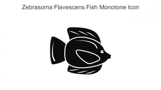 Zebrasoma Flavescens Fish Monotone Icon In Powerpoint Pptx Png And Editable Eps Format