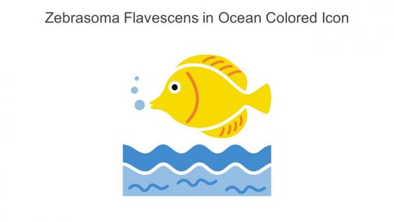 Zebrasoma Flavescens In Ocean Colored Icon In Powerpoint Pptx Png And Editable Eps Format