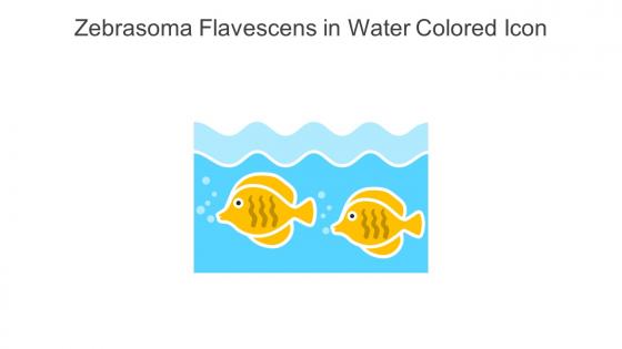 Zebrasoma Flavescens In Water Colored Icon In Powerpoint Pptx Png And Editable Eps Format