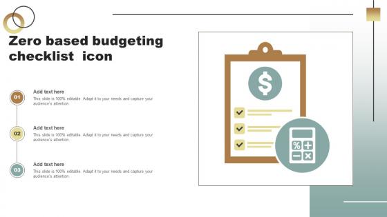 Zero Based Budgeting Checklist Icon