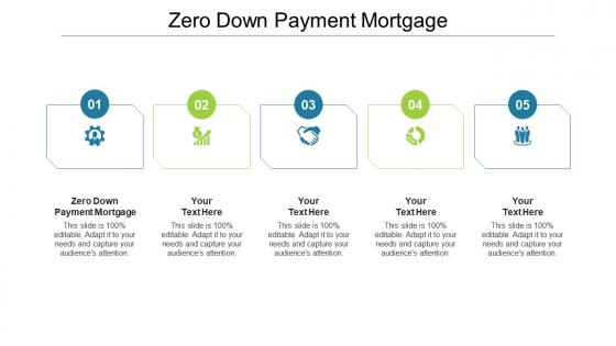 Zero down payment mortgage ppt powerpoint presentation pictures infographic template cpb