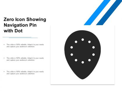 Zero icon showing navigation pin with dot