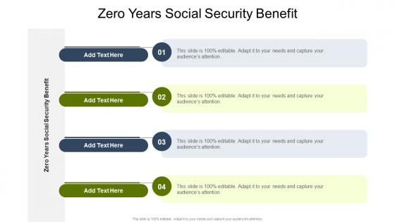Zero Years Social Security Benefit In Powerpoint And Google Slides Cpb