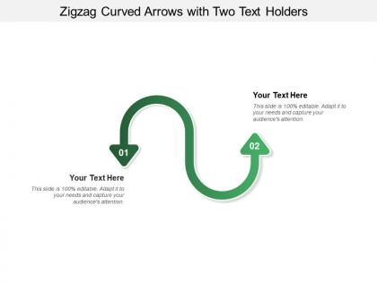 Zigzag curved arrows with two text holders