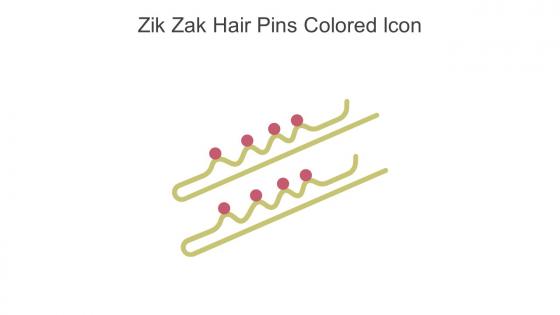 Zik Zak Hair Pins Colored Icon In Powerpoint Pptx Png And Editable Eps Format