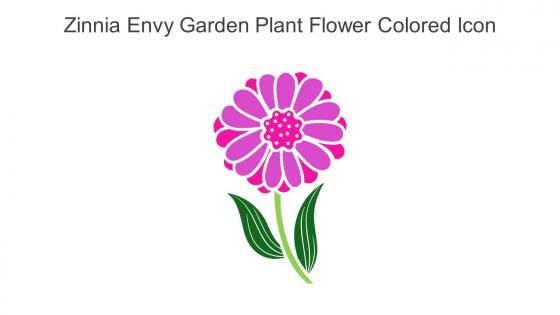 Zinnia Envy Garden Plant Flower Colored Icon In Powerpoint Pptx Png And Editable Eps Format