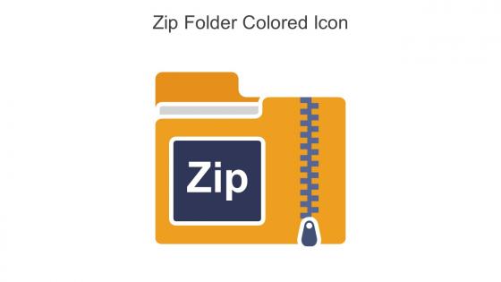 Zip Folder Colored Icon In Powerpoint Pptx Png And Editable Eps Format