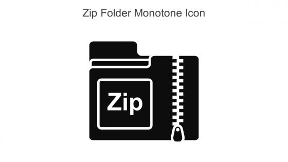 Zip Folder Monotone Icon In Powerpoint Pptx Png And Editable Eps Format