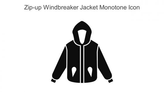 Zip Up Windbreaker Jacket Monotone Icon In Powerpoint Pptx Png And Editable Eps Format