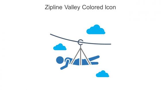 Zipline Valley Colored Icon In Powerpoint Pptx Png And Editable Eps Format