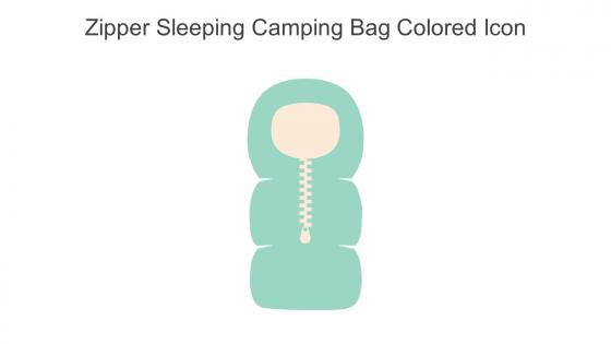 Zipper Sleeping Camping Bag Colored Icon In Powerpoint Pptx Png And Editable Eps Format