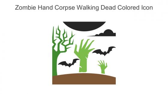 Zombie Hand Corpse Walking Dead Colored Icon In Powerpoint Pptx Png And Editable Eps Format