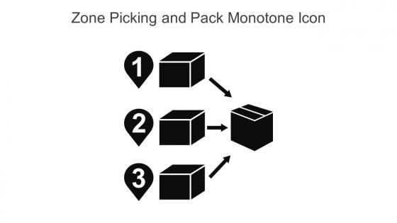 Zone Picking And Pack Monotone Icon In Powerpoint Pptx Png And Editable Eps Format