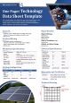 One pager technology data sheet template presentation report infographic ppt pdf document Slide01