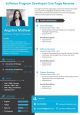 Software program developer one page resume presentation report infographic ppt pdf document Slide01