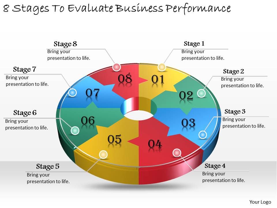 1013 Business Ppt Diagram 8 Stages To Evaluate Business Performance Powerpoint Template Powerpoint Presentation Designs Slide Ppt Graphics Presentation Template Designs