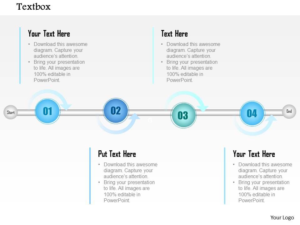 1014 Four Points Timeline Graphic Powerpoint Template PowerPoint