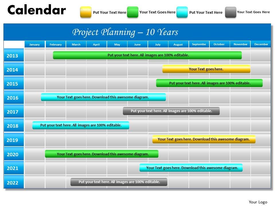 Gantt Chart Year Planner