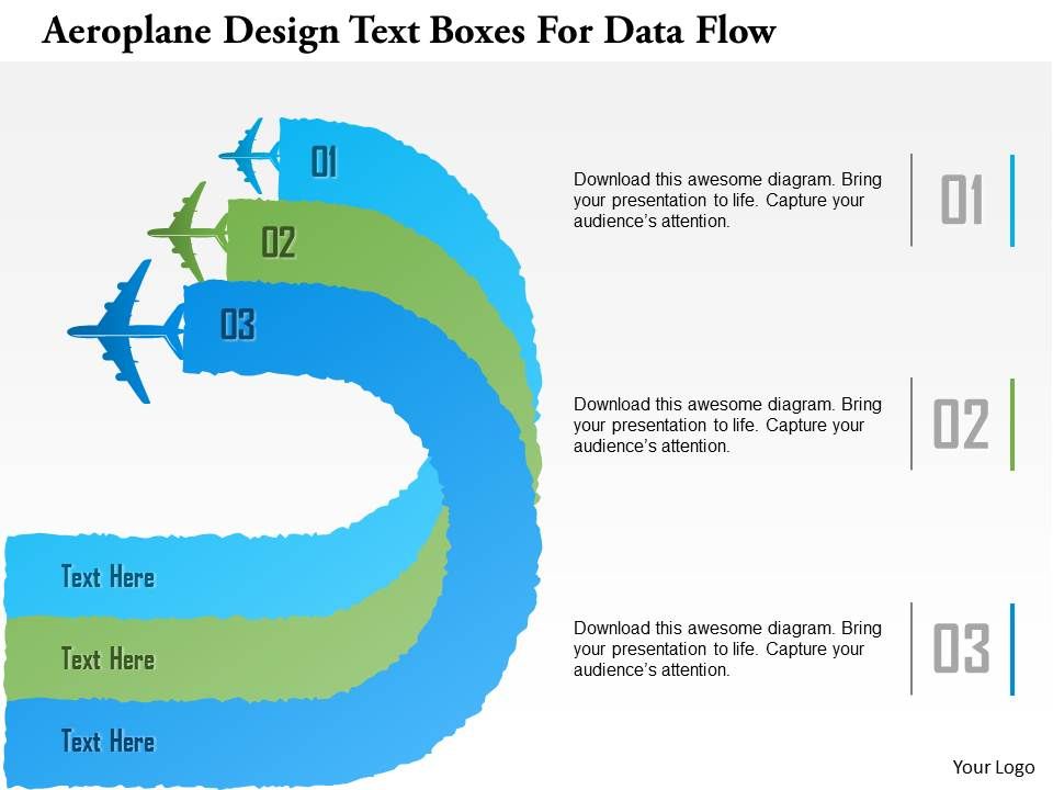 1214 Aeroplane Design Text Boxes For Data Flow Powerpoint Template Powerpoint Slides Diagrams Themes For Ppt Presentations Graphic Ideas