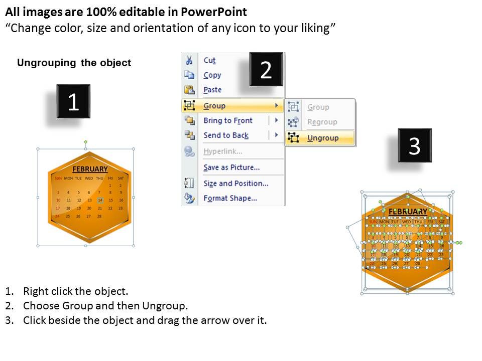2013 February Calendar PowerPoint Slides PPT templates PowerPoint