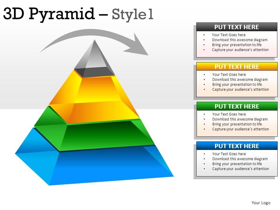 3d Pyramid Style 1 Powerpoint Presentation Slides | PowerPoint Slide ...