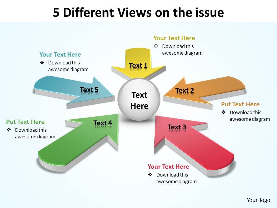 5 Different Views On Issue 3 Graphics Presentation Background for