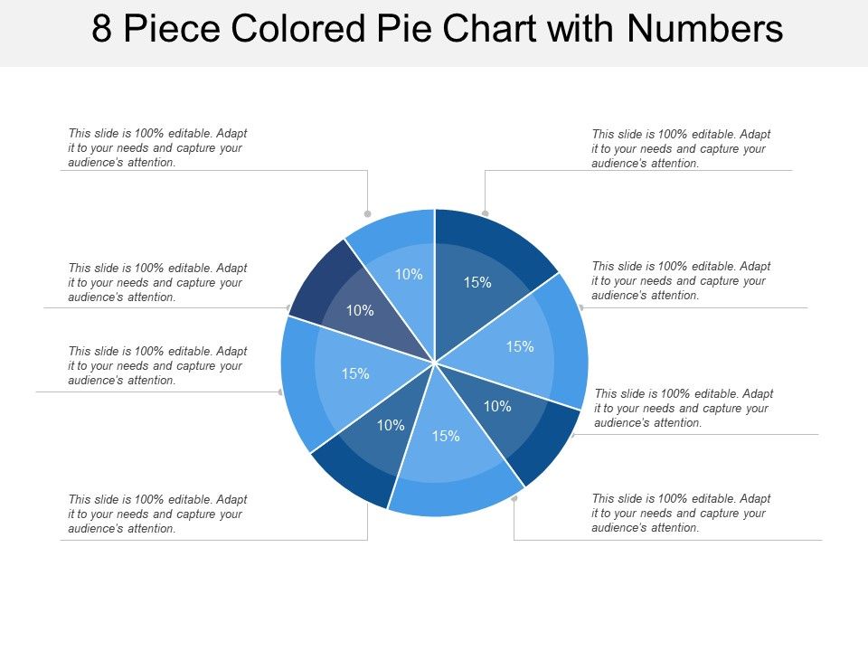 8 Piece Pie Chart Template