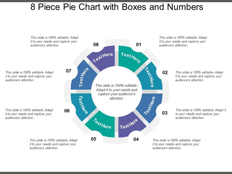 8 Piece Pie Chart Template