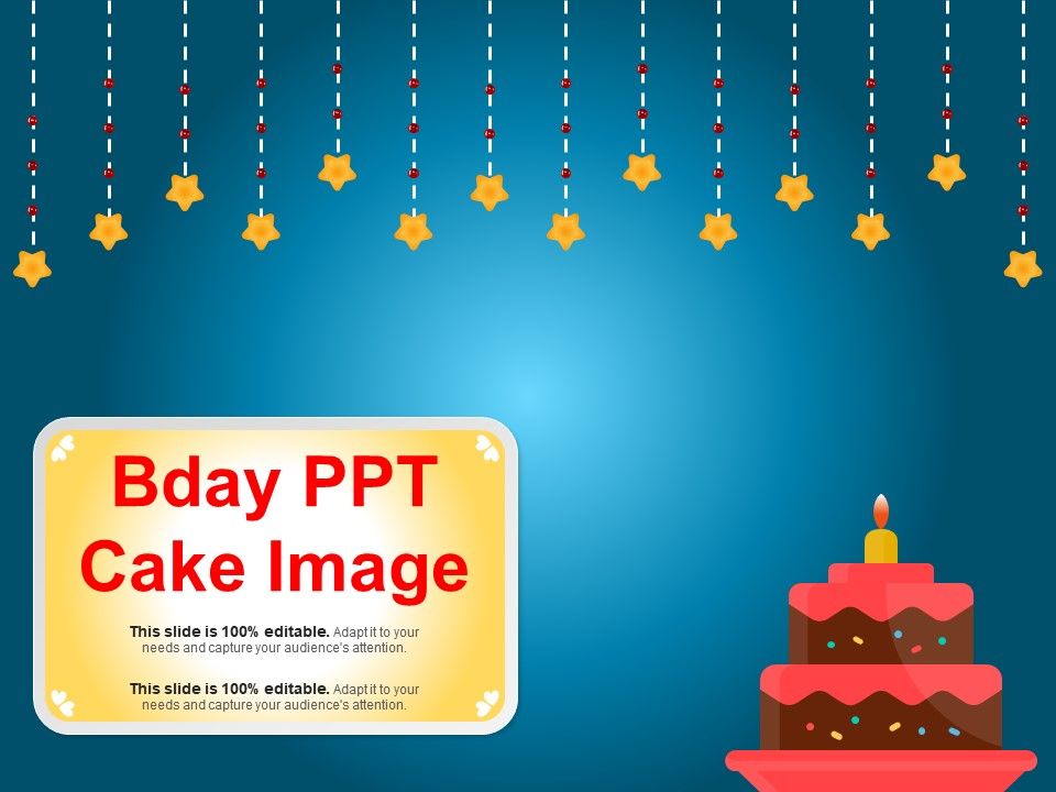 bday ppt cake image presentation powerpoint images birthday powerpoint slide