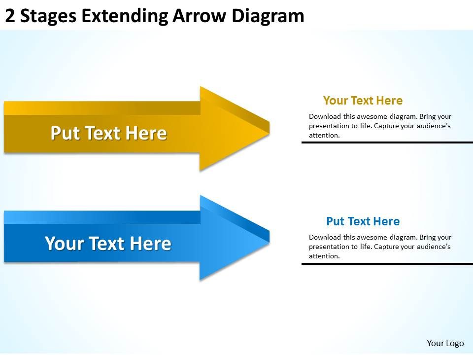 Business Activity Diagram Extending Arrow Powerpoint ...