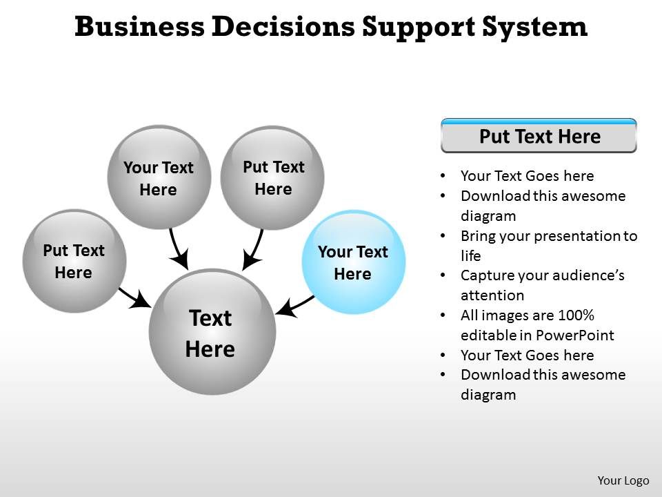 Business Decisions Support System Powerpoint Diagram