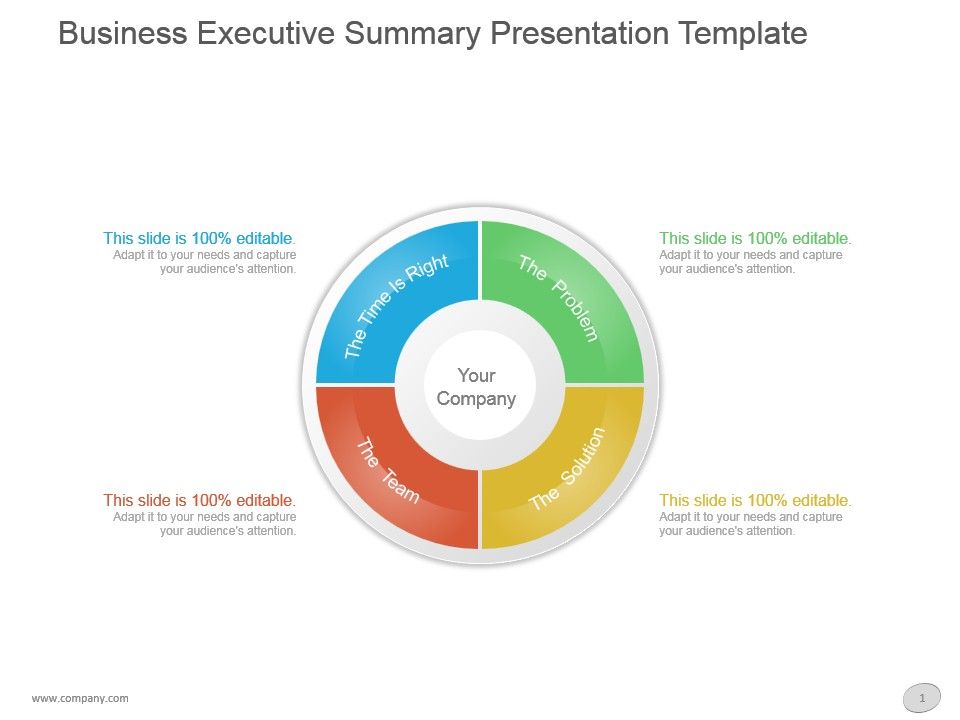 business executive summary presentation template template executive presentation template