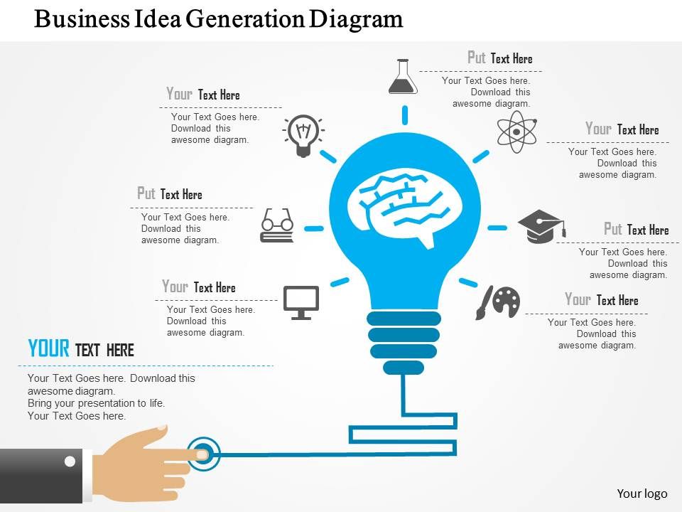 Business Idea Generation Diagram Flat Powerpoint Design.