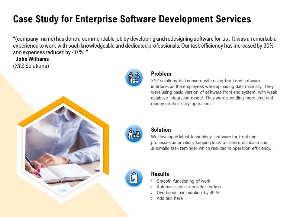software development case study template