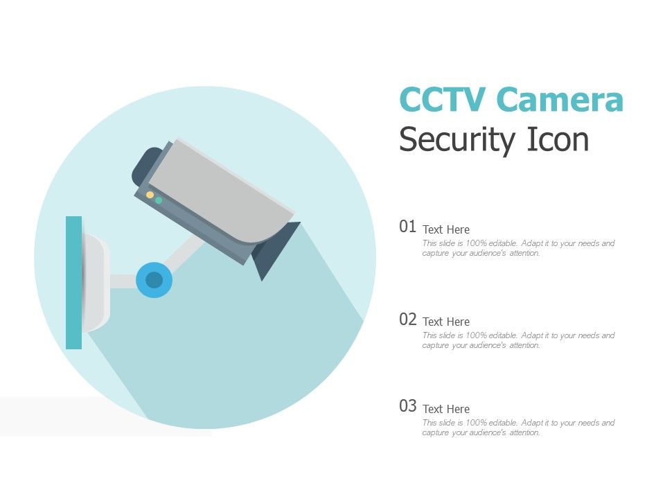 Cctv Camera Security Icon Powerpoint Templates Backgrounds Template Ppt Graphics Presentation Themes Templates