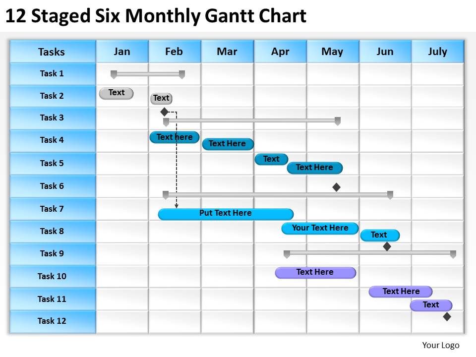 Monthly Gantt Chart Template