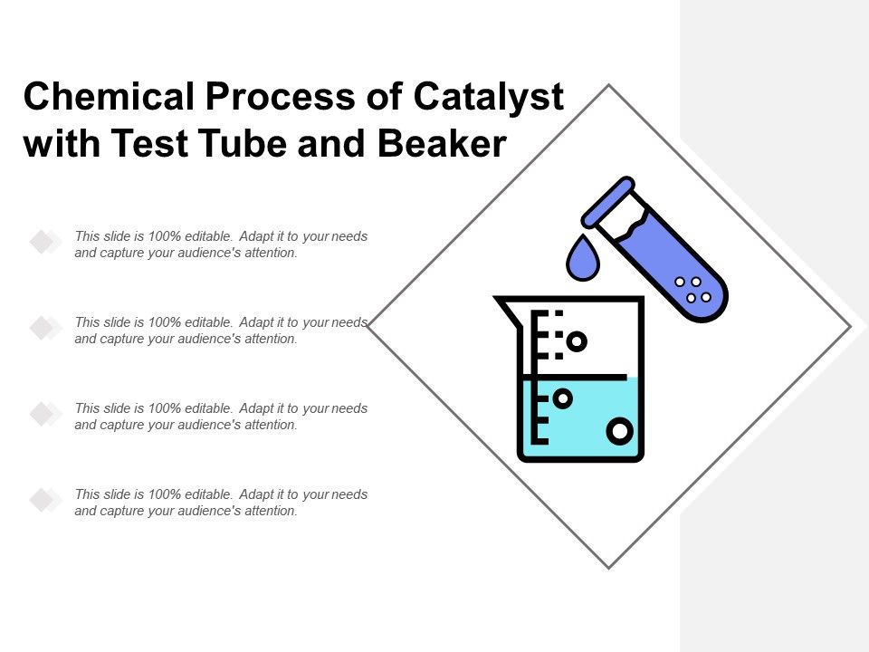 Chemical Process Of Catalyst With Test Tube And Beaker PPT Images