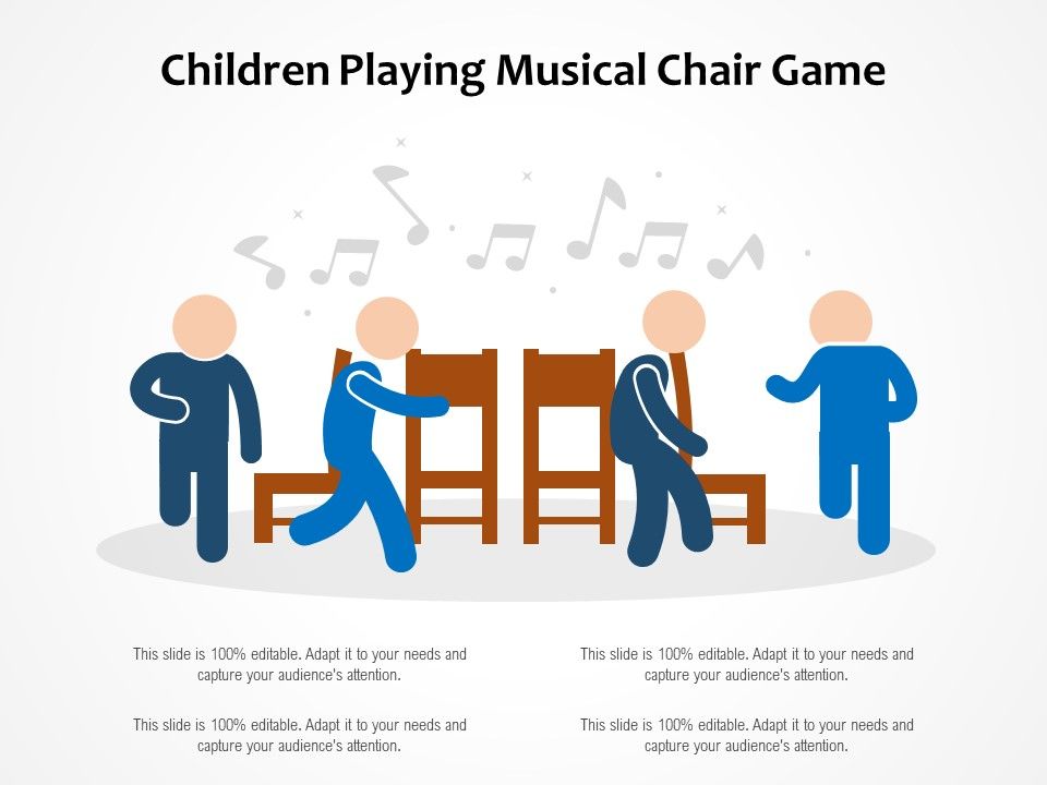 Children Playing Musical Chair Game Presentation Graphics