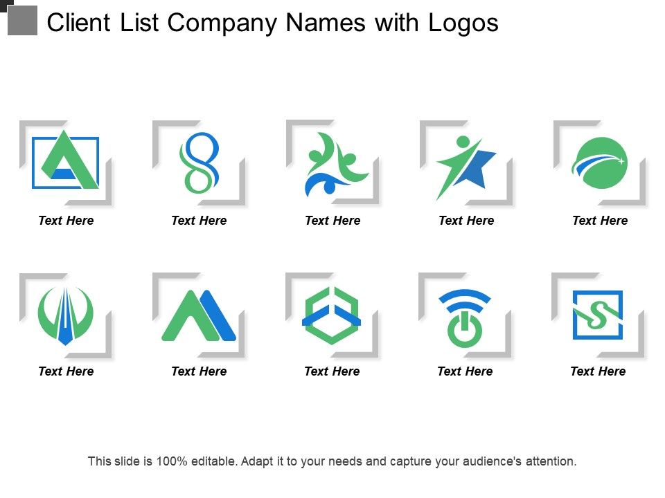 Client List Company Names With Logos Powerpoint Presentation